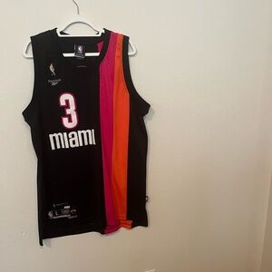 VTG NBA Reebok HWC Miami Heat Floridians Dwyane D Wade Jersey #3 Men Large